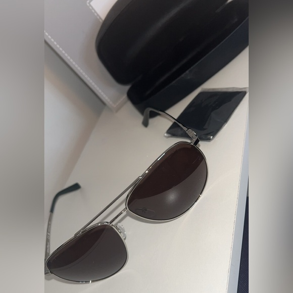 Salvatore Ferragamo Silver Aviator Sunglasses - Picture 3 of 10